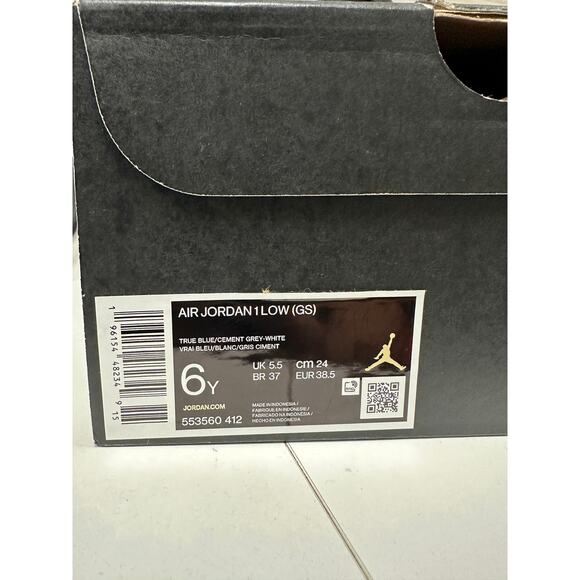 Jordan 1 low GS true blue size 6Y - Picture 9 of 9